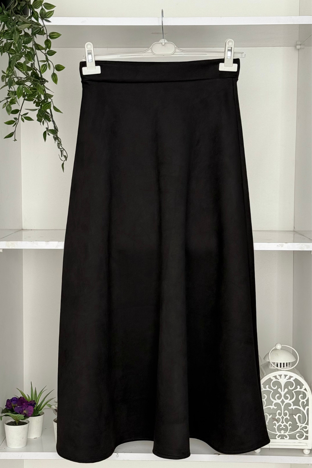 Süet Etek Siyah