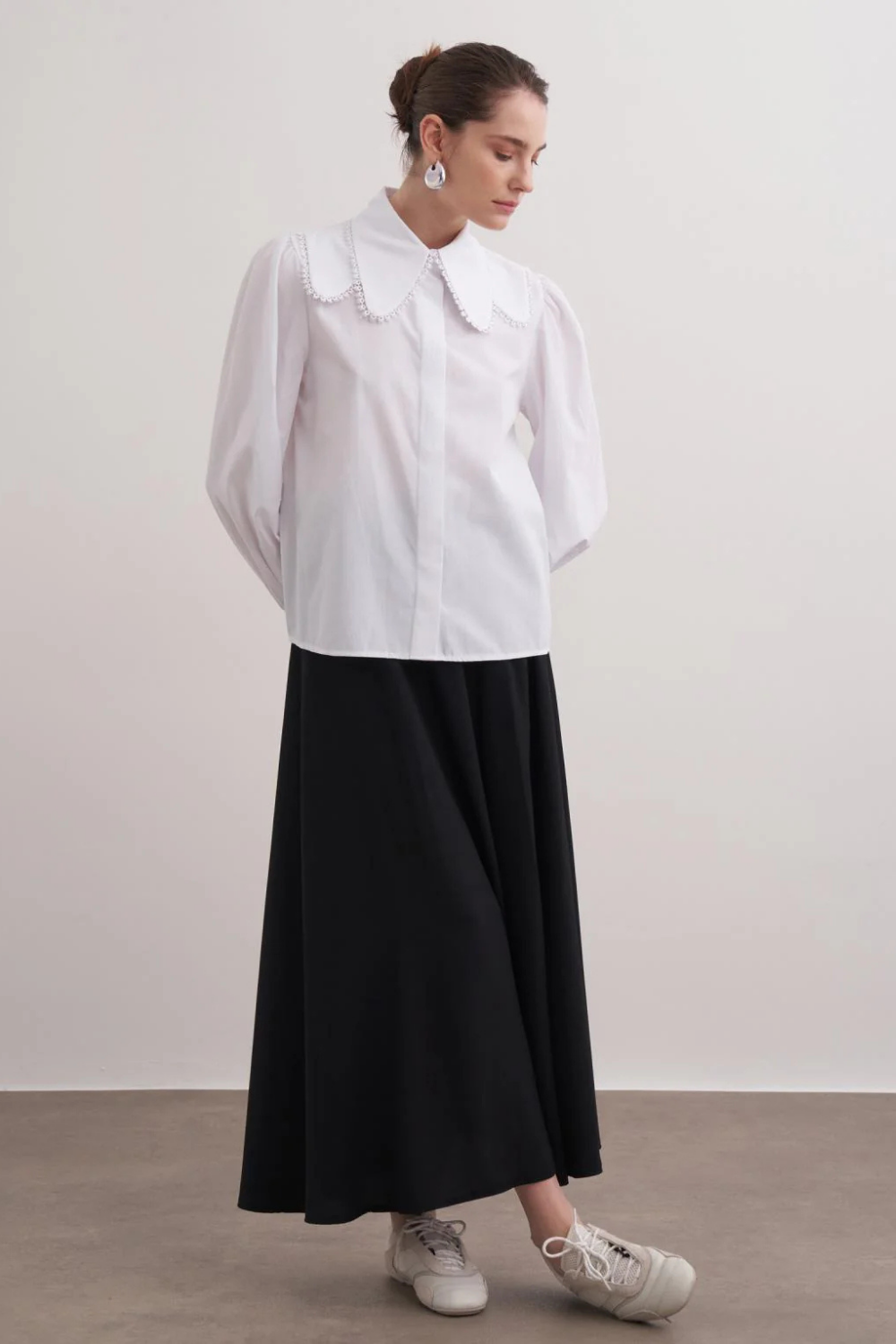 Bebe Yaka Gömlek Beyaz