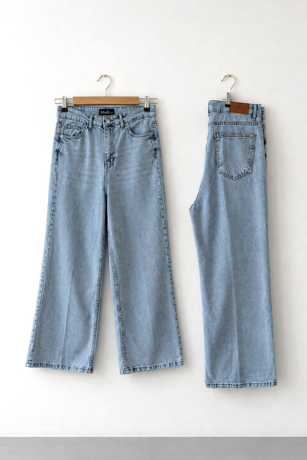 Geniş Paça Jean Pantolon Açık Mavi
