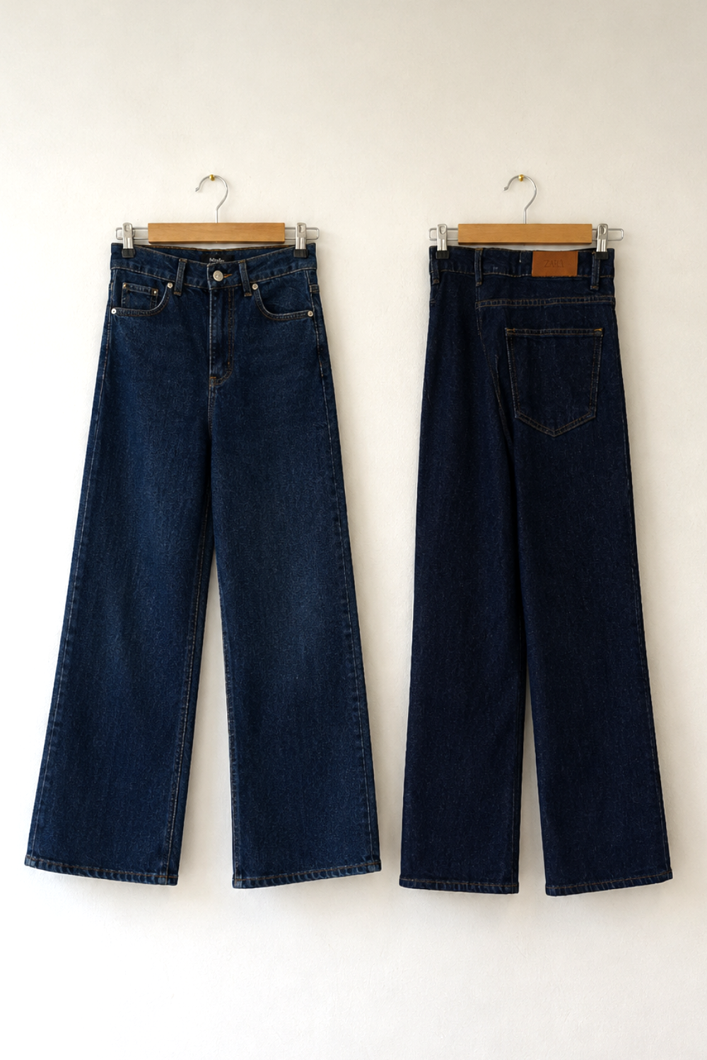 Geniş Paça Jean Pantolon Lacivert