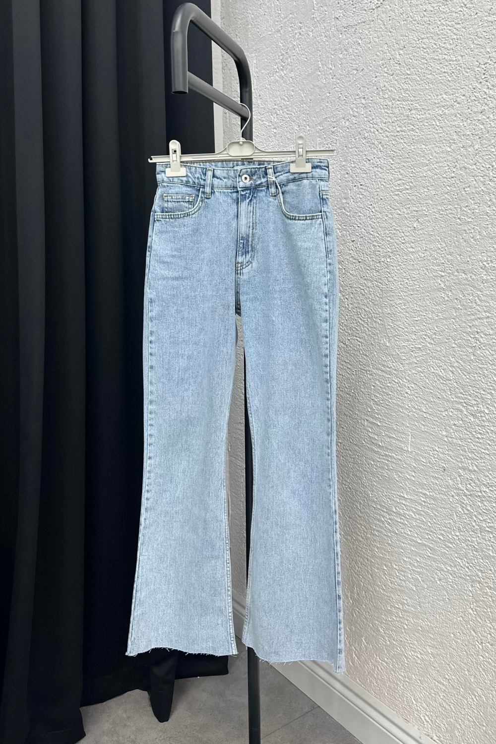 İspanyol Paça Kot Pantolon Açık Mavi