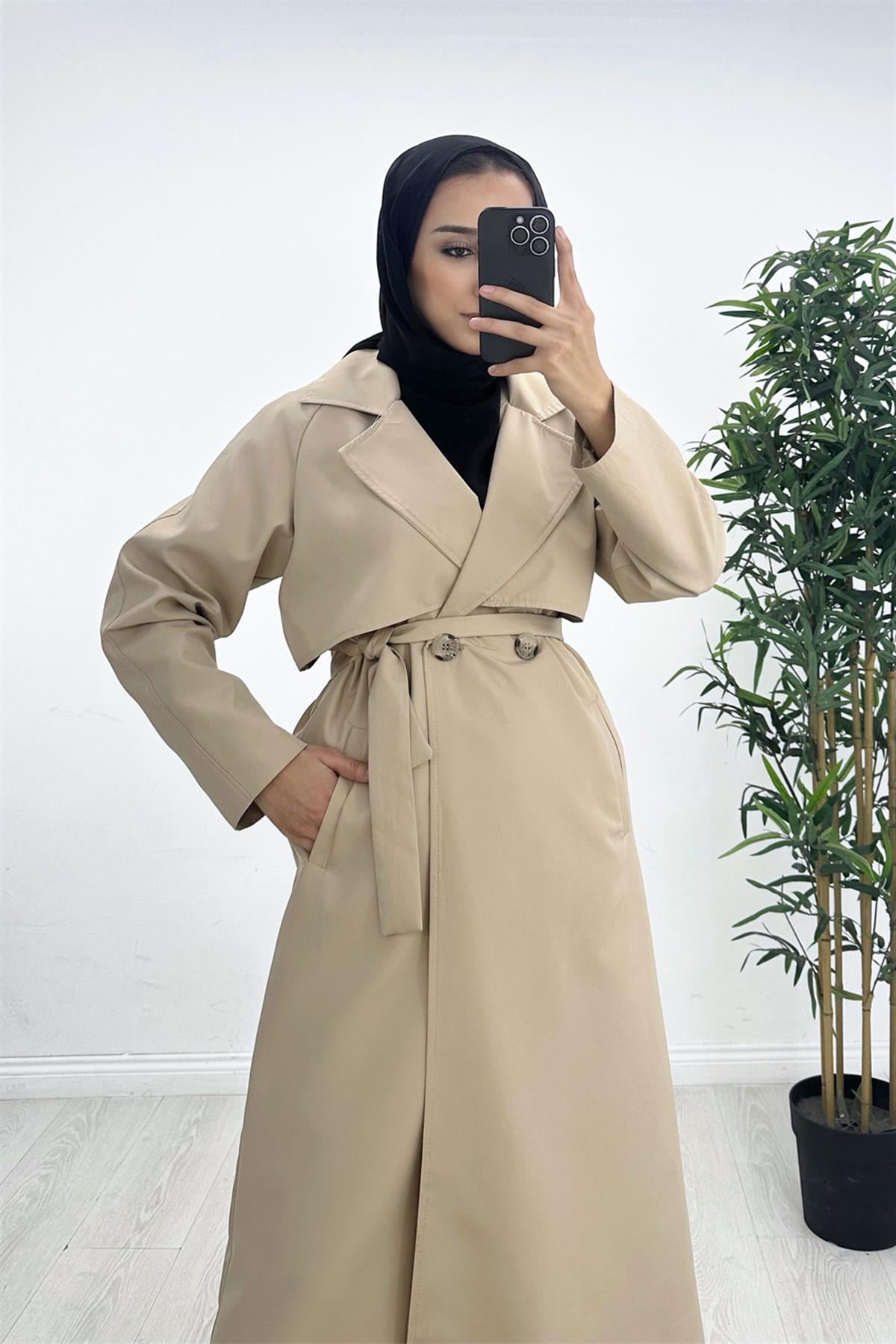 KatlıTrençkot Camel