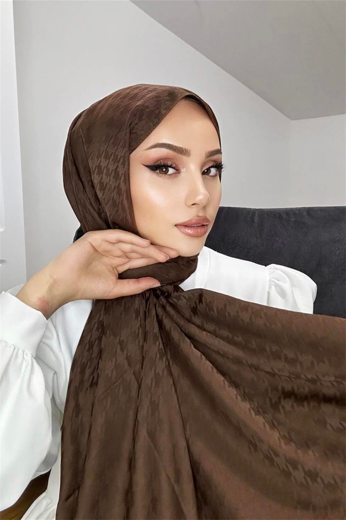 Kazayağı Jakar Şal Kahve