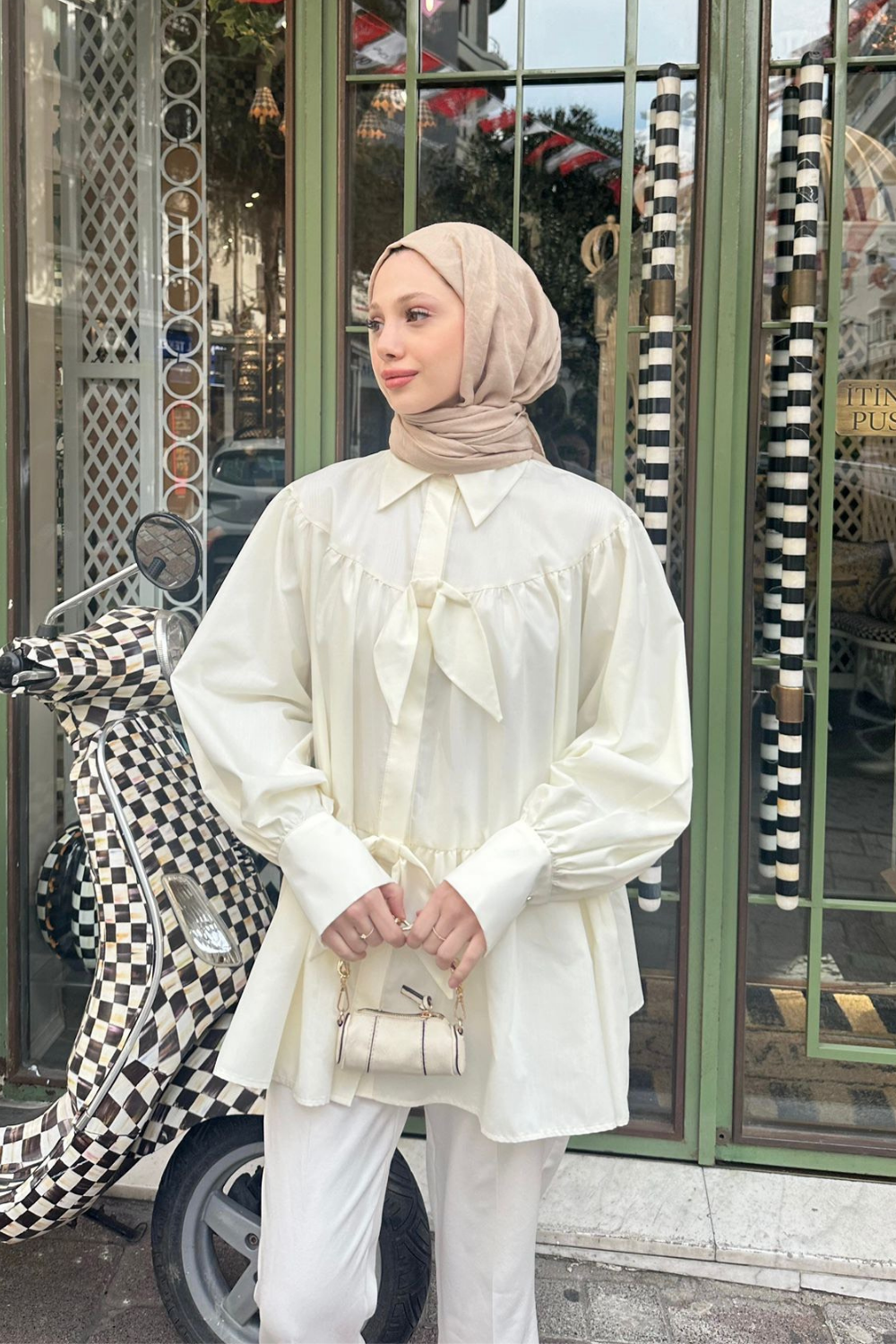 PATI BAĞLAMALI GÖMLEK SARI