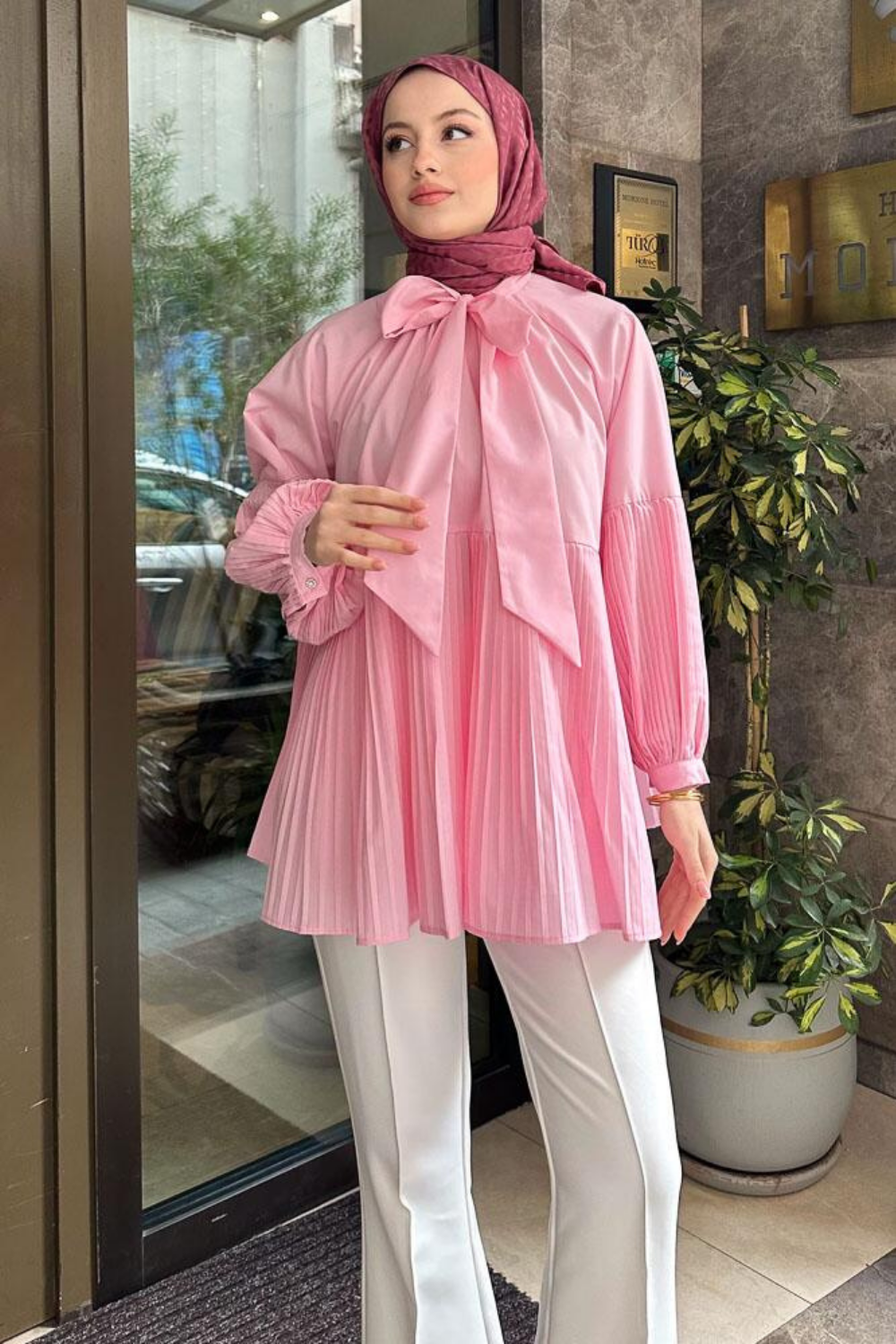 Piliseli Gömlek Pembe