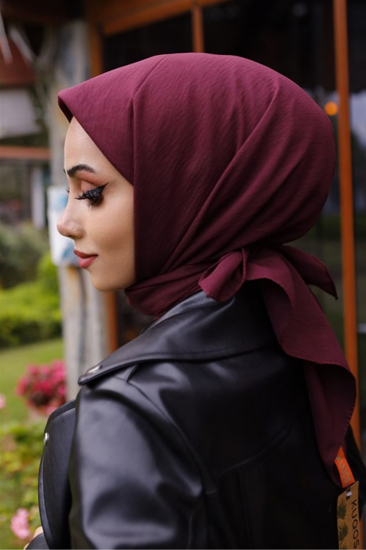 Vesta Pamuk Eşarp Bordo