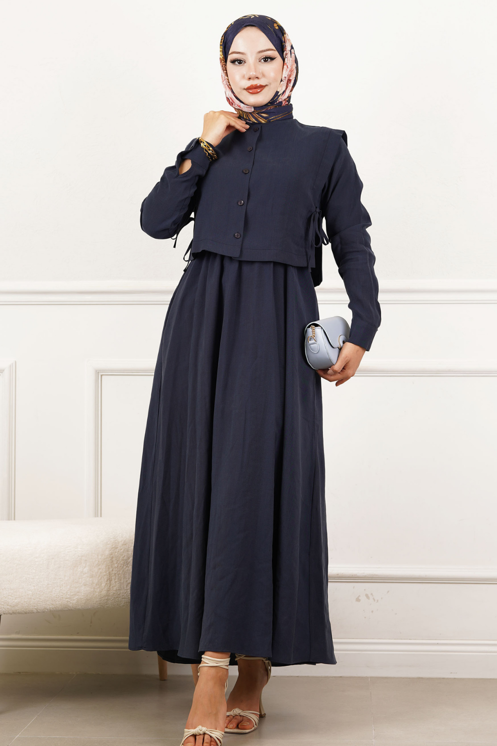 Yelekli Elbise Lacivert