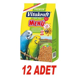 Vitakraft Menu Premium+Jod Vital Muhabbet Kuşu Yemi 500 gr 12 Adet