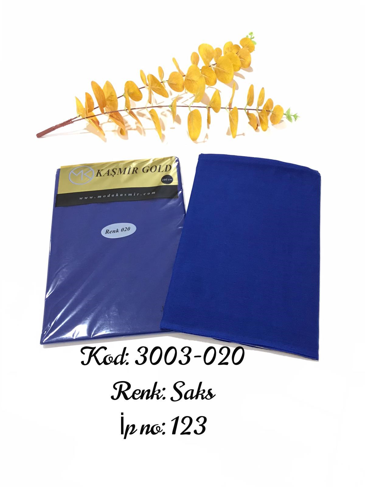 3003 Poşetli Kaşmir 100 Cm Düz Yazma