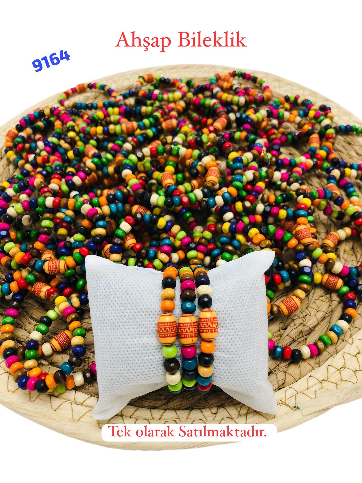 9164 Ahşap Tekli Bileklik