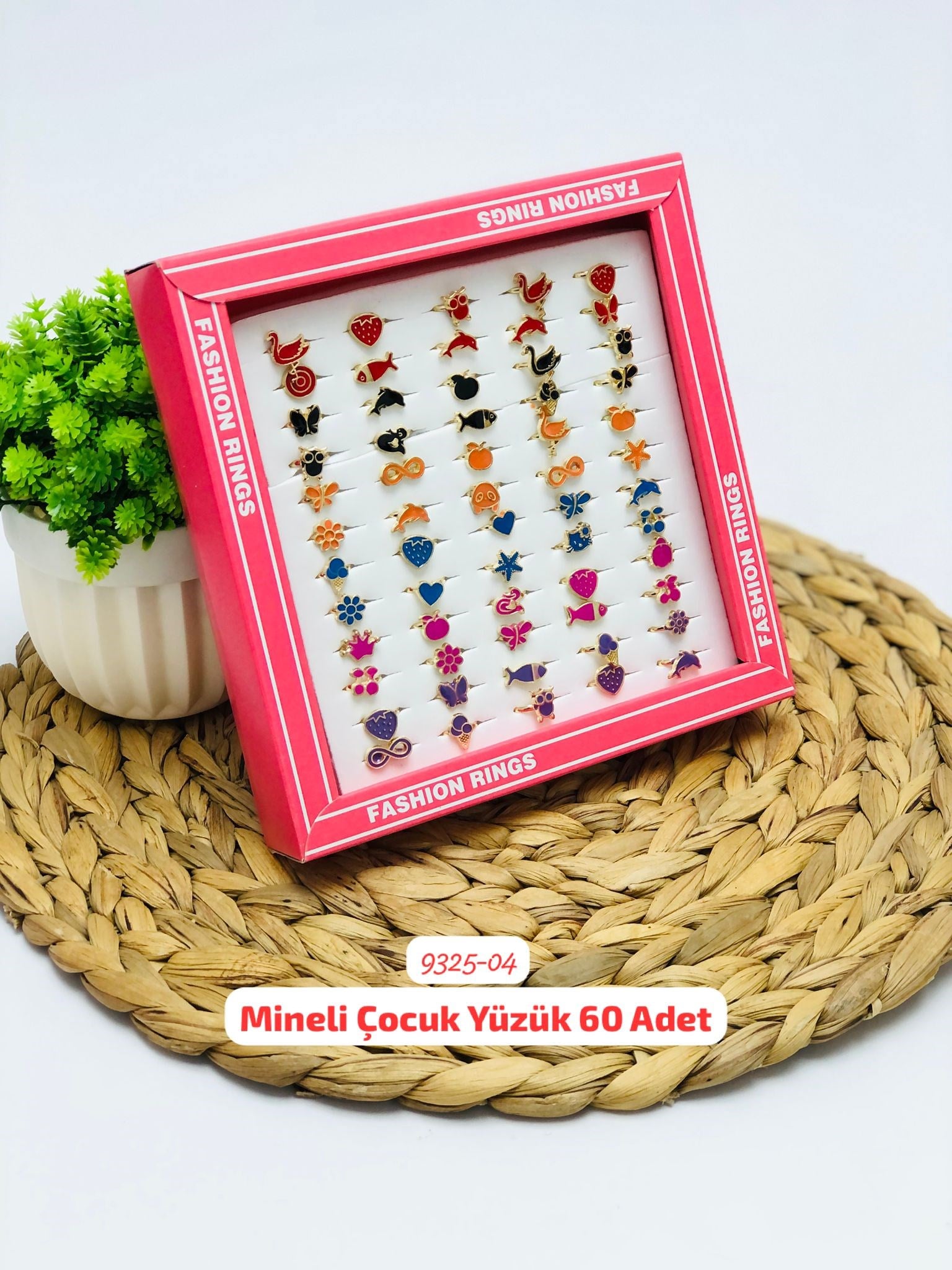 9325 Mineli Çocuk Yüzük 60 Adet