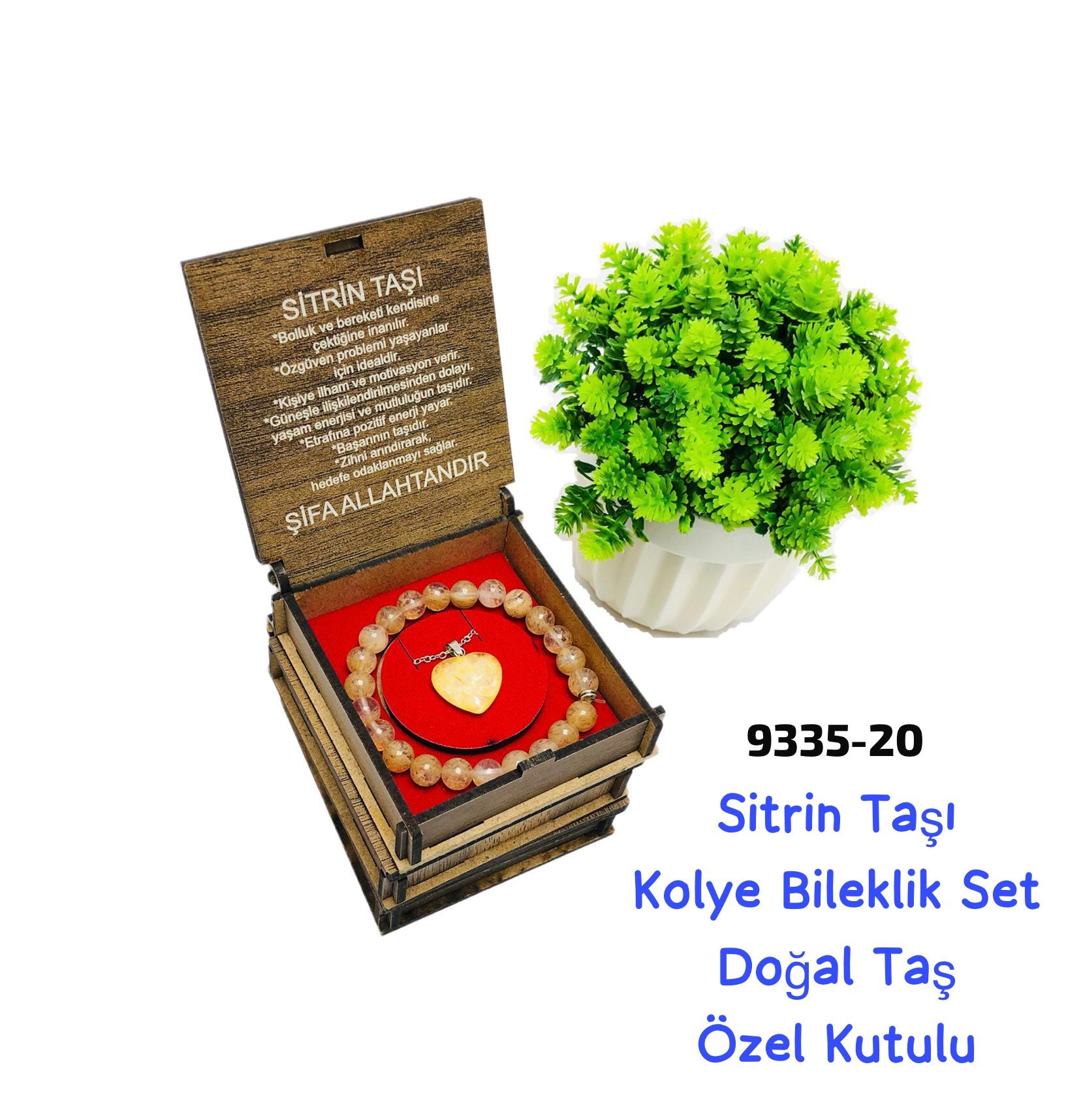 9335 Akik Taşı Kolye Bileklik Set