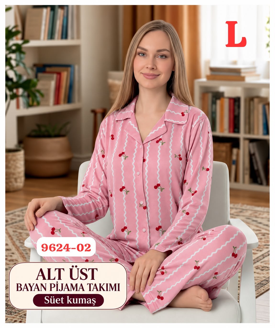 Süet Kumaş Pijama Takımı
