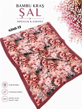 Desenli Bambu Kraş Şal