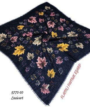 Flamlı Pamuk Eşarp