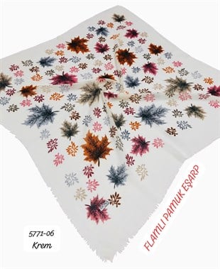 Flamlı Pamuk Eşarp