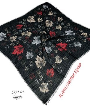 Flamlı Pamuk Eşarp