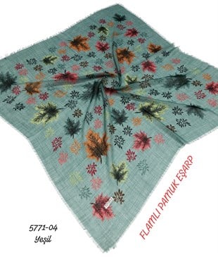 Flamlı Pamuk Eşarp