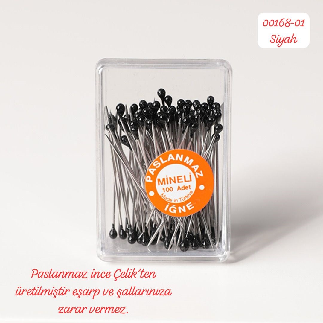 00168 (Paslanmaz) Mineli Toplu İğne