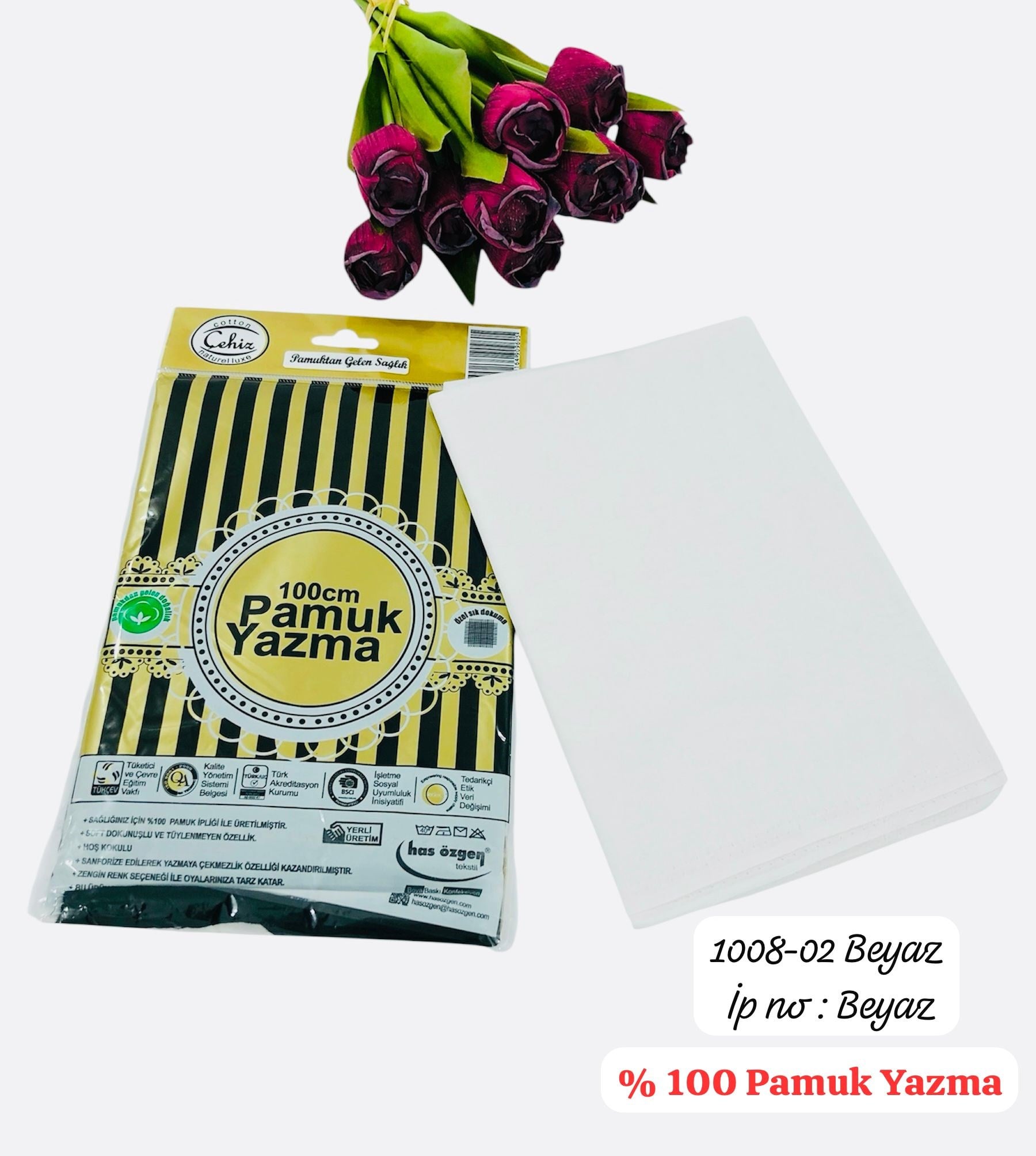 1008 %100 Pamuklu Poşetli Yazma
