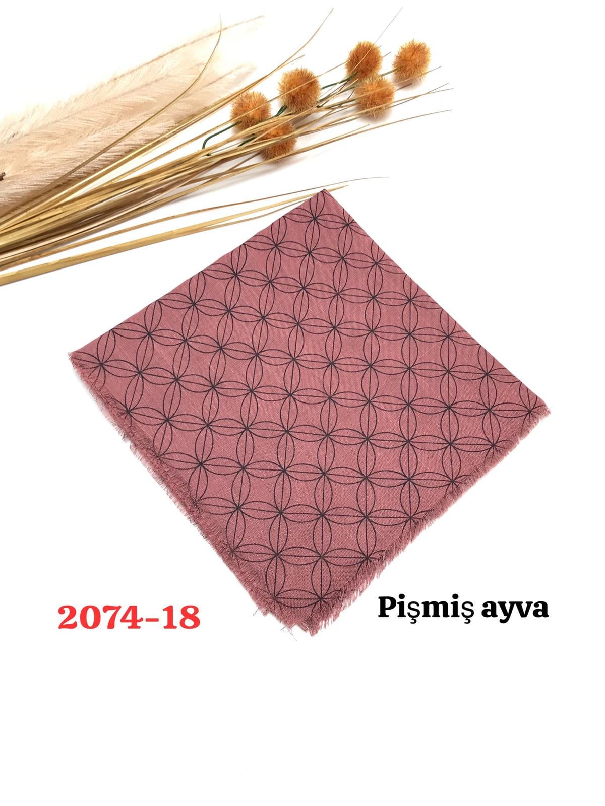 2074 Flamlı Pamuk Eşarp