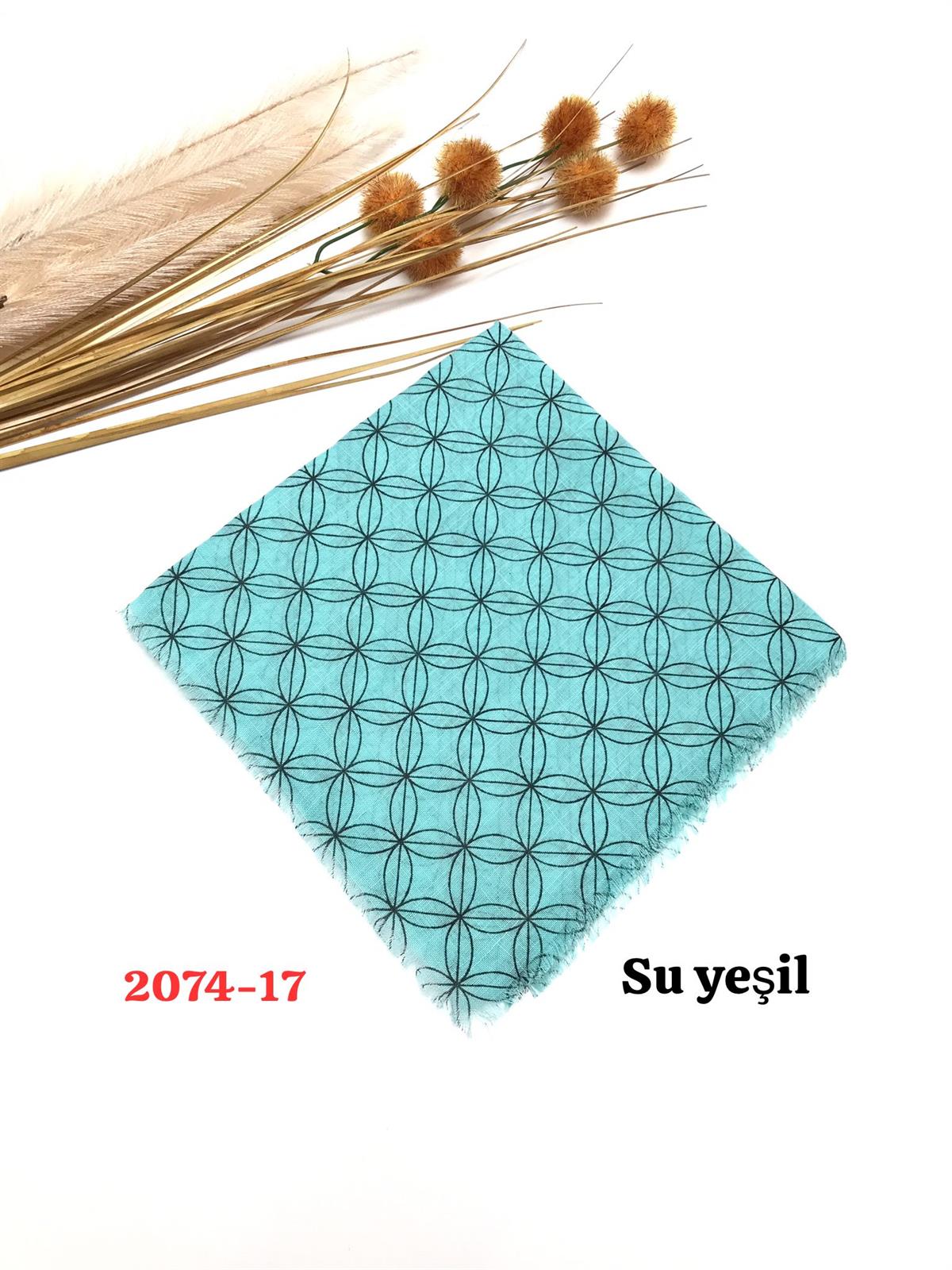 2074 Flamlı Pamuk Eşarp