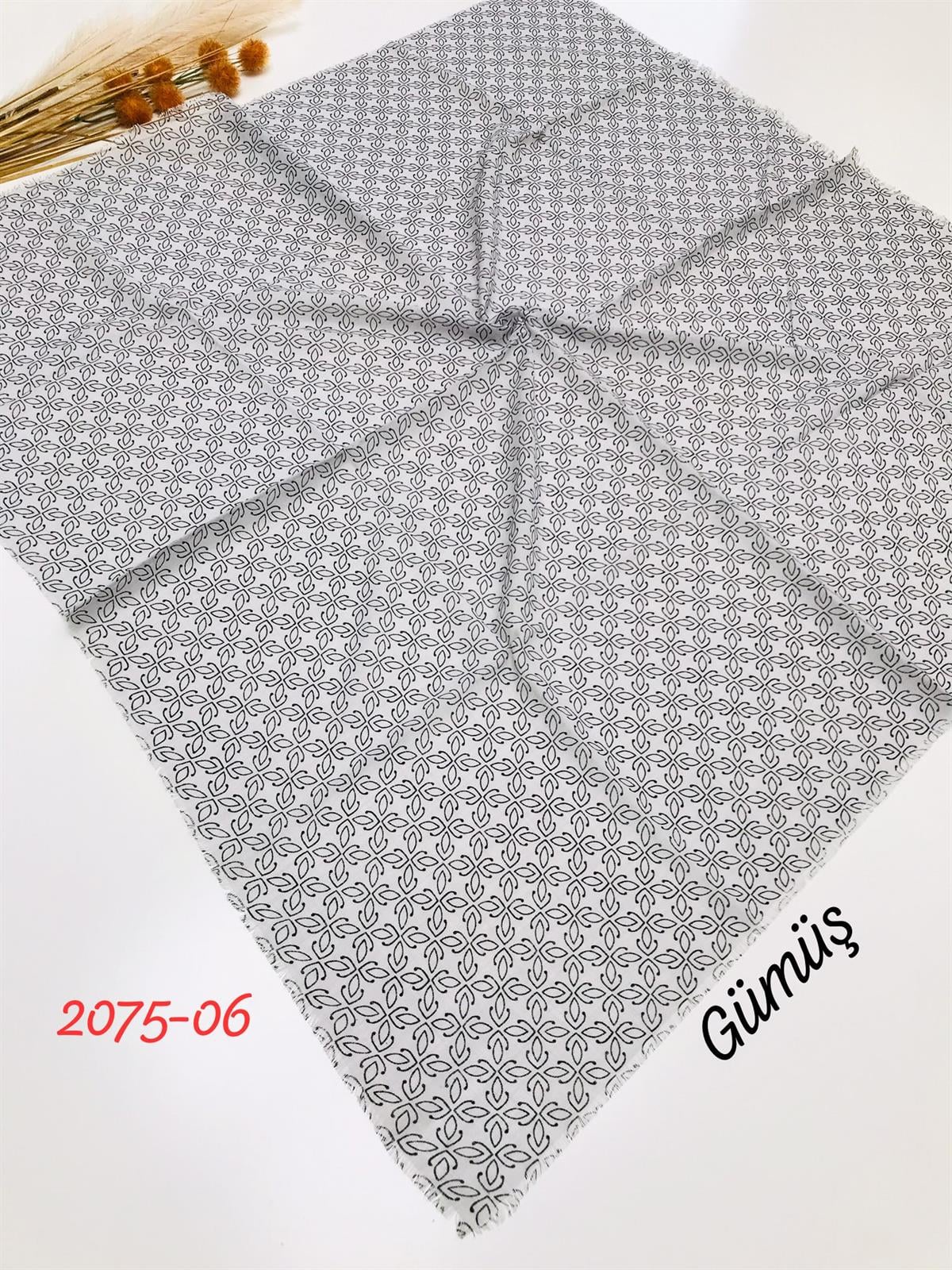 2075 Flamlı Pamuk Eşarp