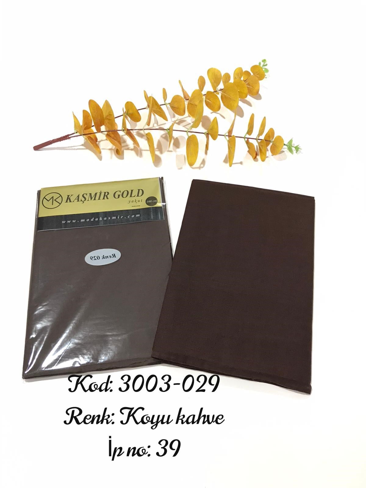 3003 Poşetli Kaşmir 100 Cm Düz Yazma