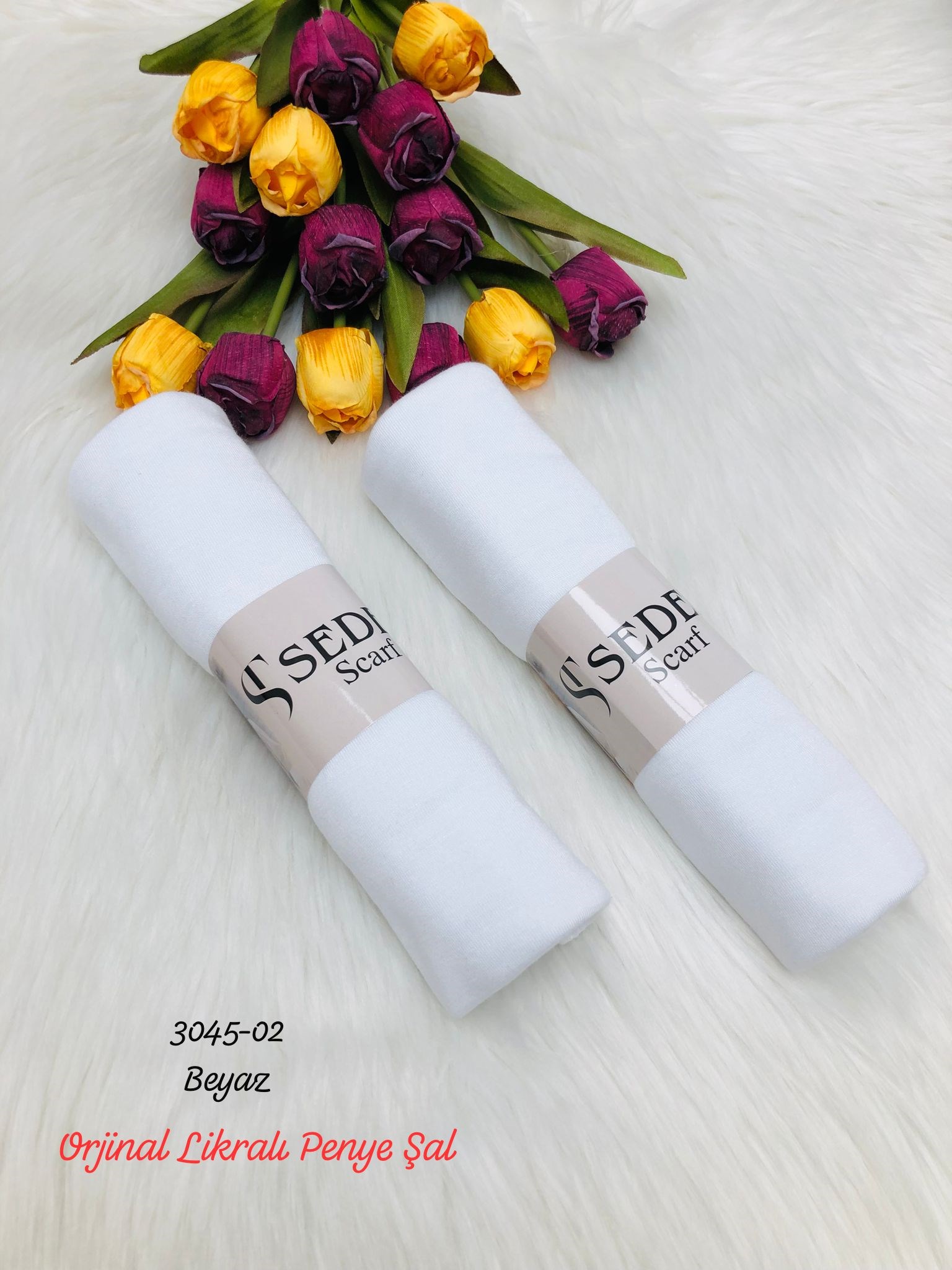 3045 Lüks Likralı Penye Şal