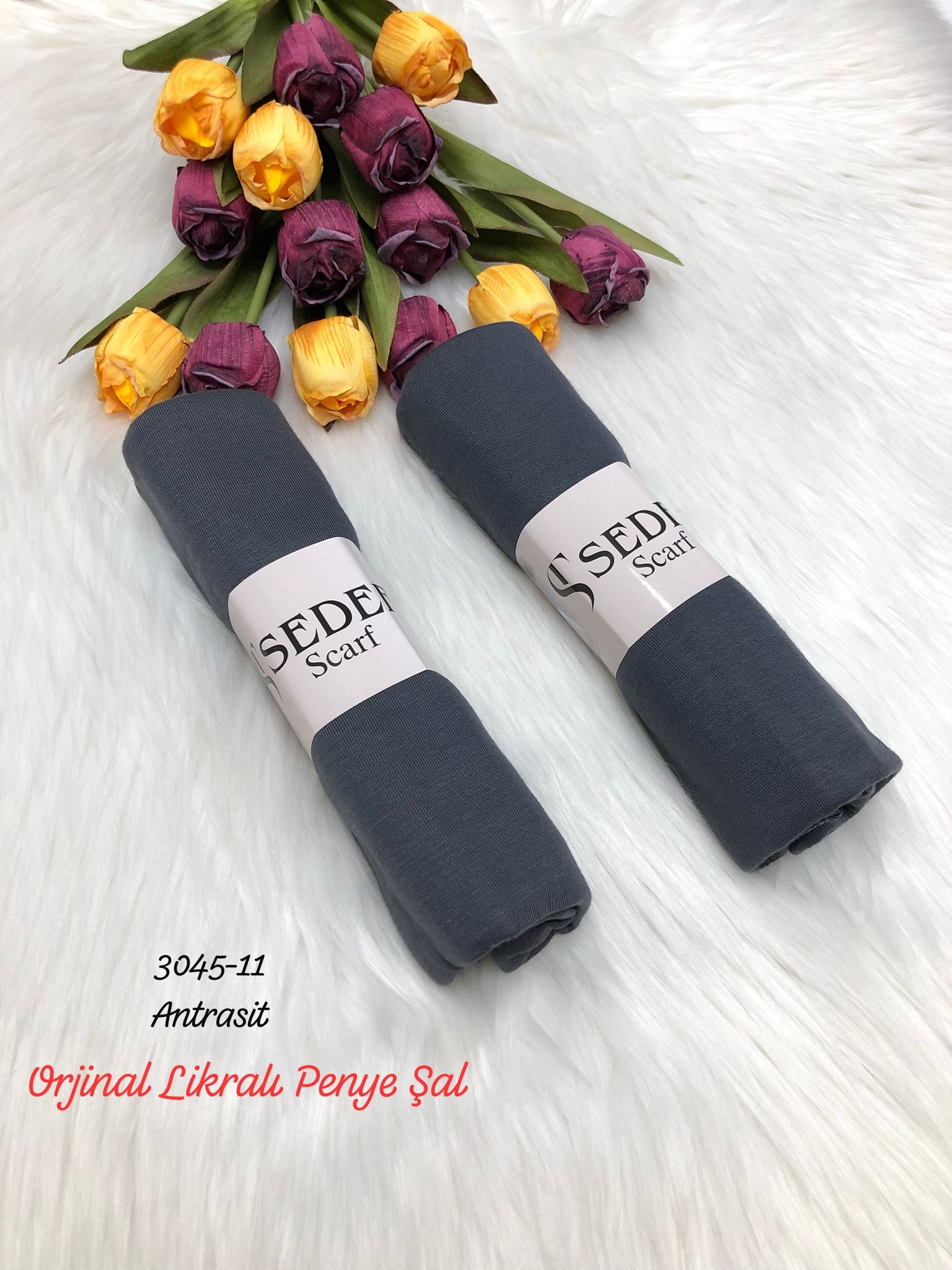 3045 Lüks Likralı Penye Şal