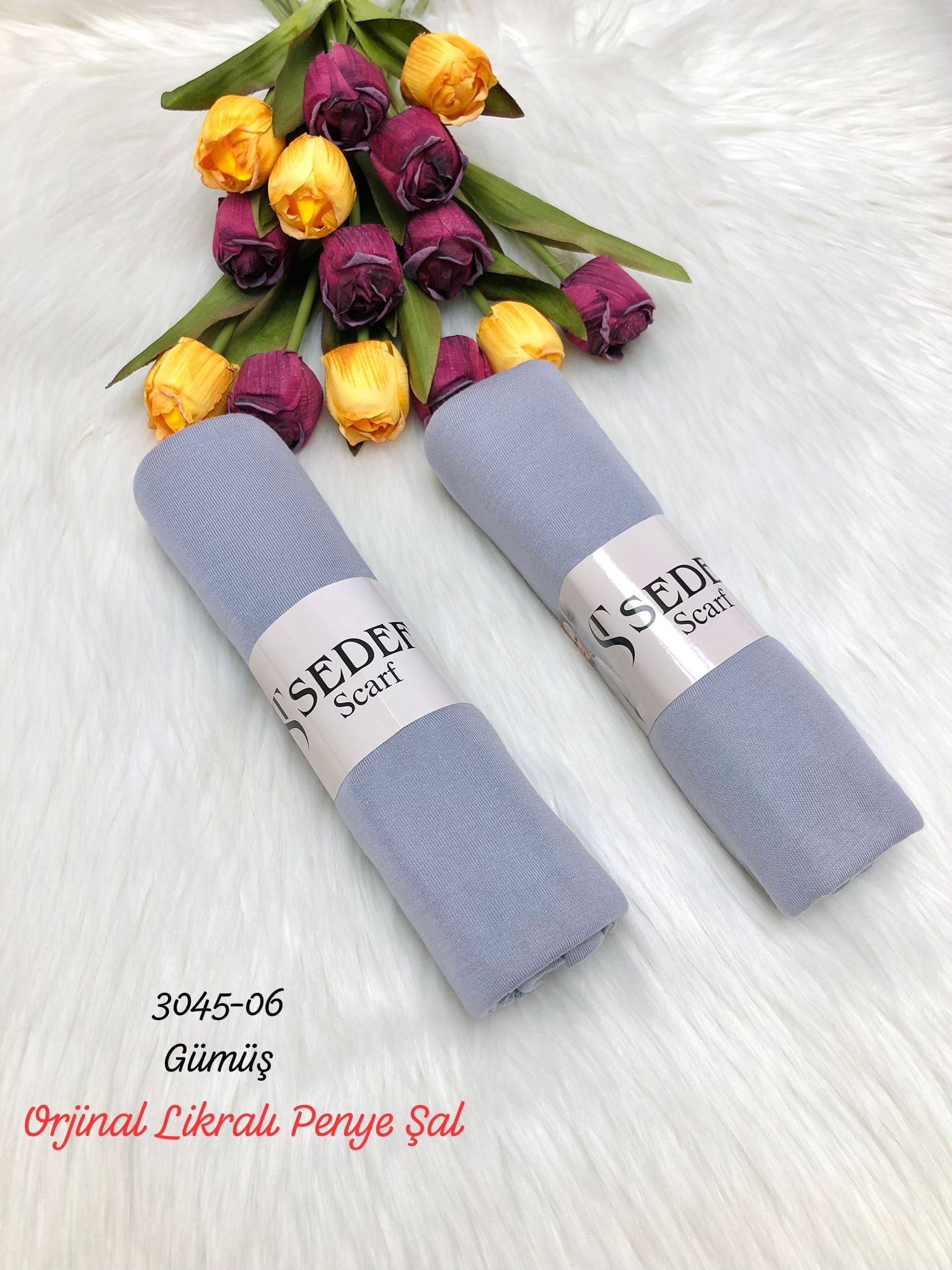 3045 Lüks Likralı Penye Şal