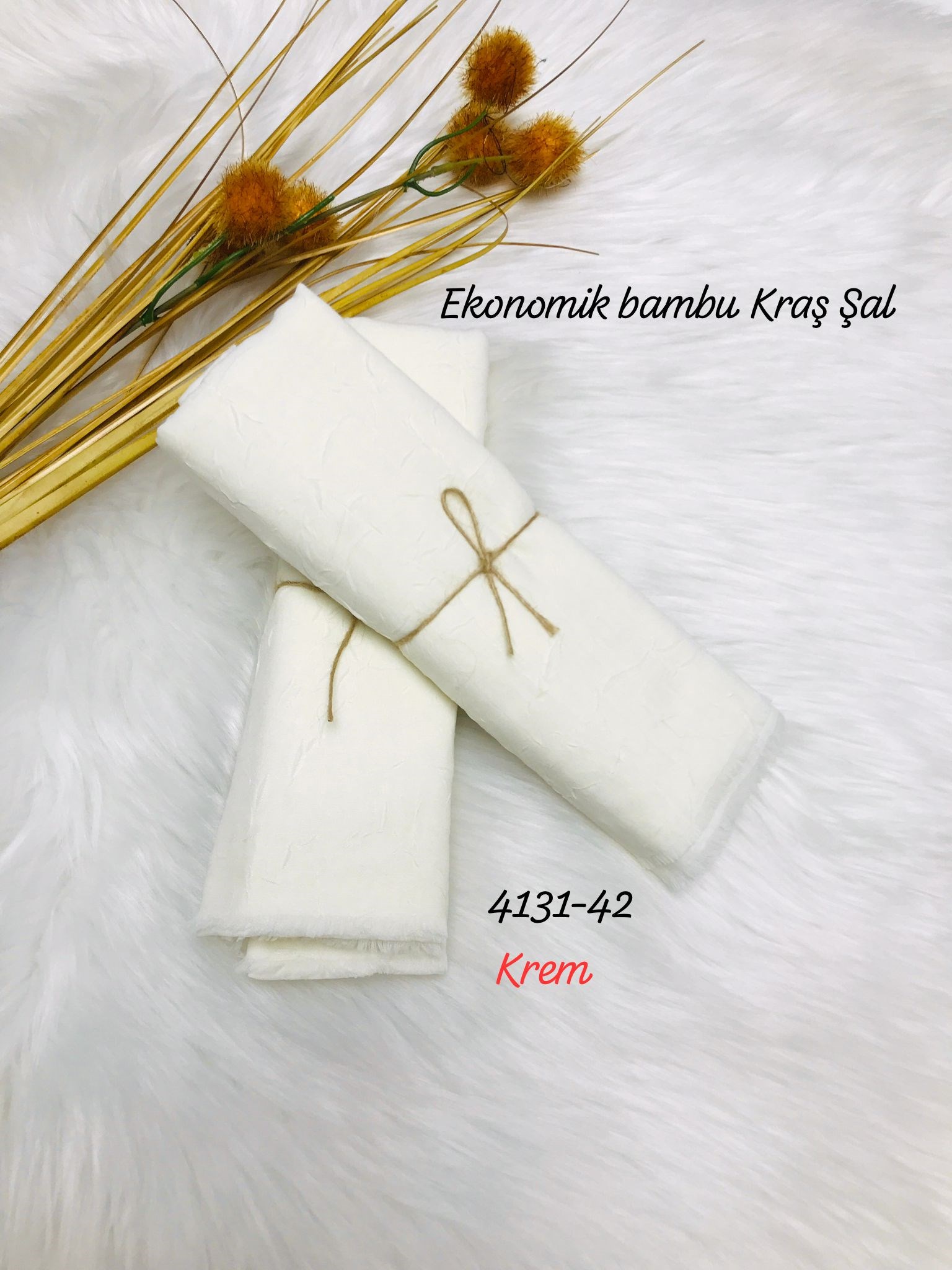 4131 Lüks Bambu Kraş Şal