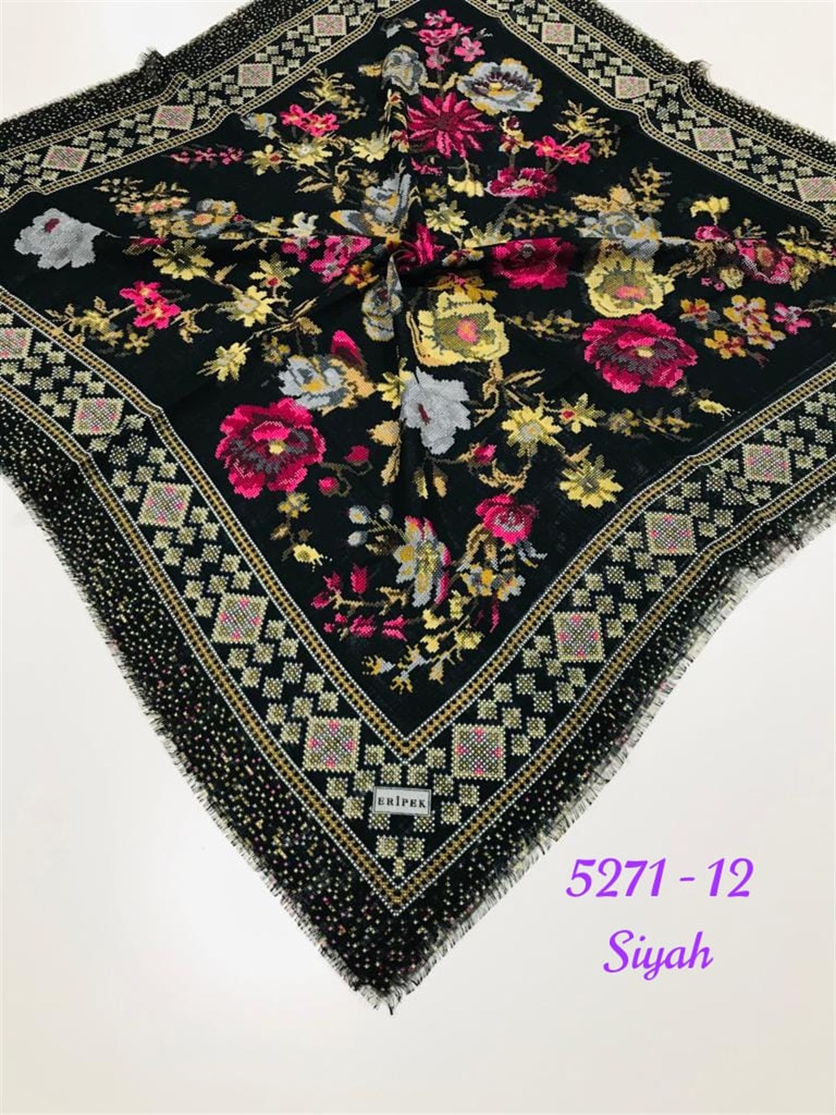 5271 Flamlı Pamuk Eşarp