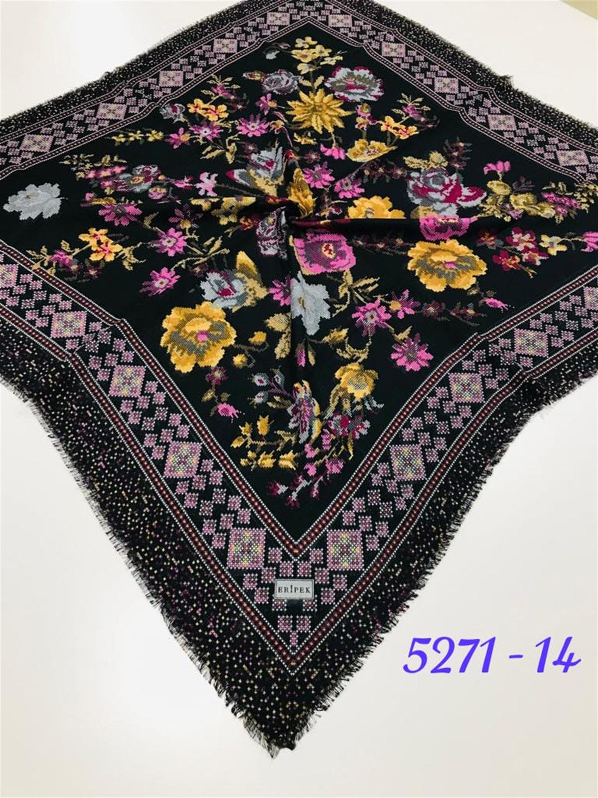 5271 Flamlı Pamuk Eşarp