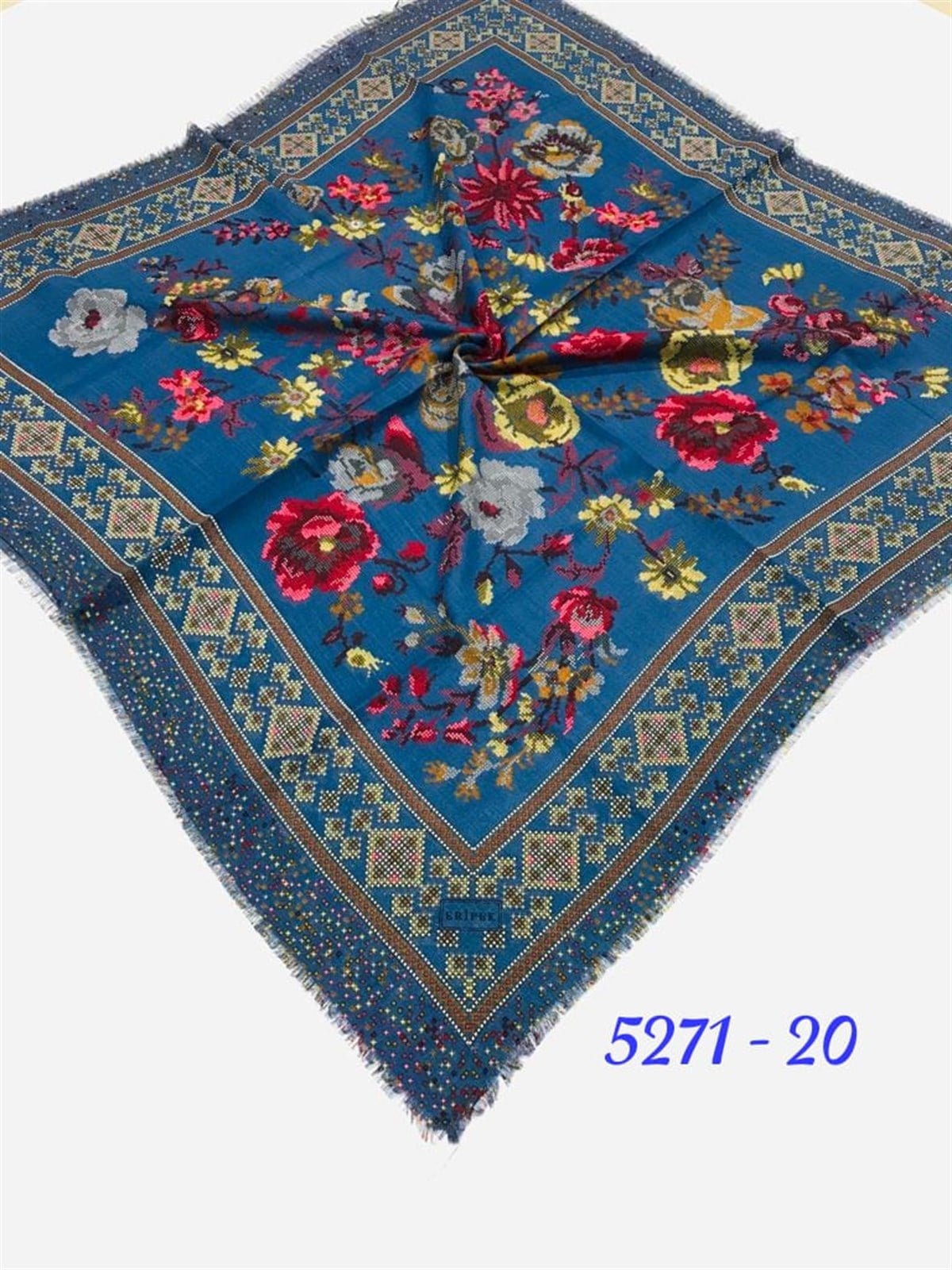 5271 Flamlı Pamuk Eşarp