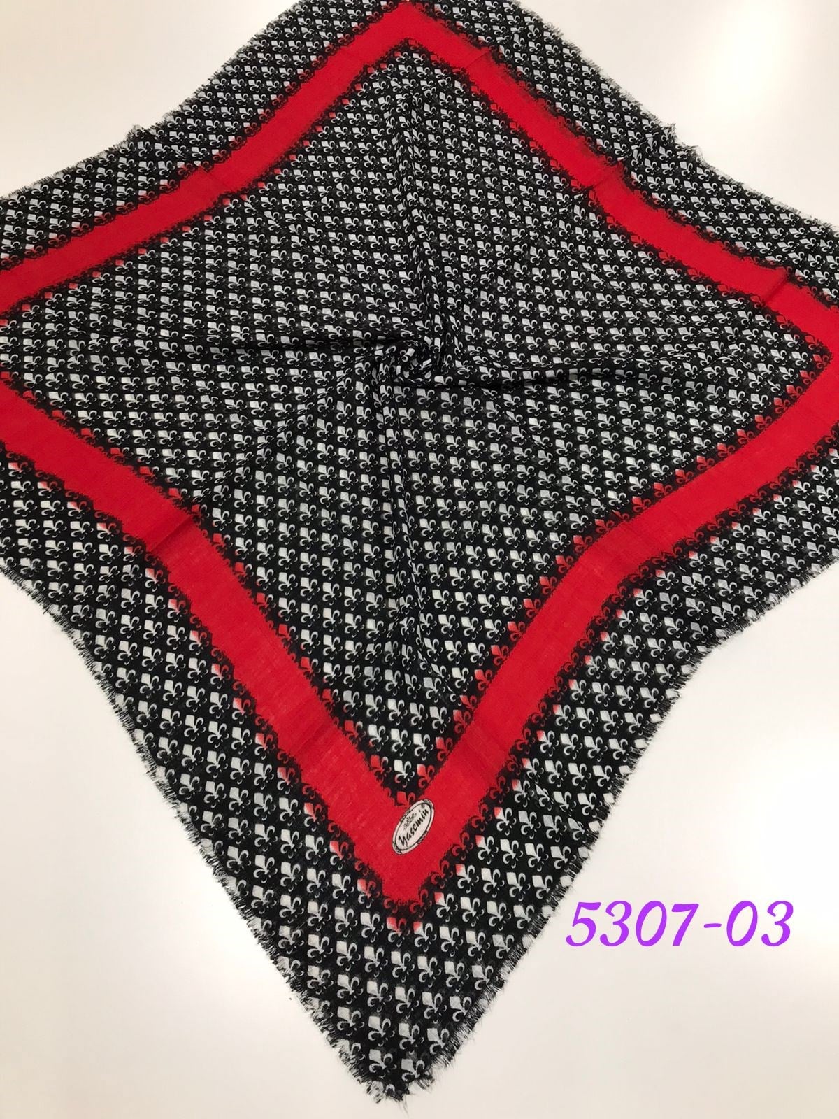 5307 Flamlı Pamuk Eşarp