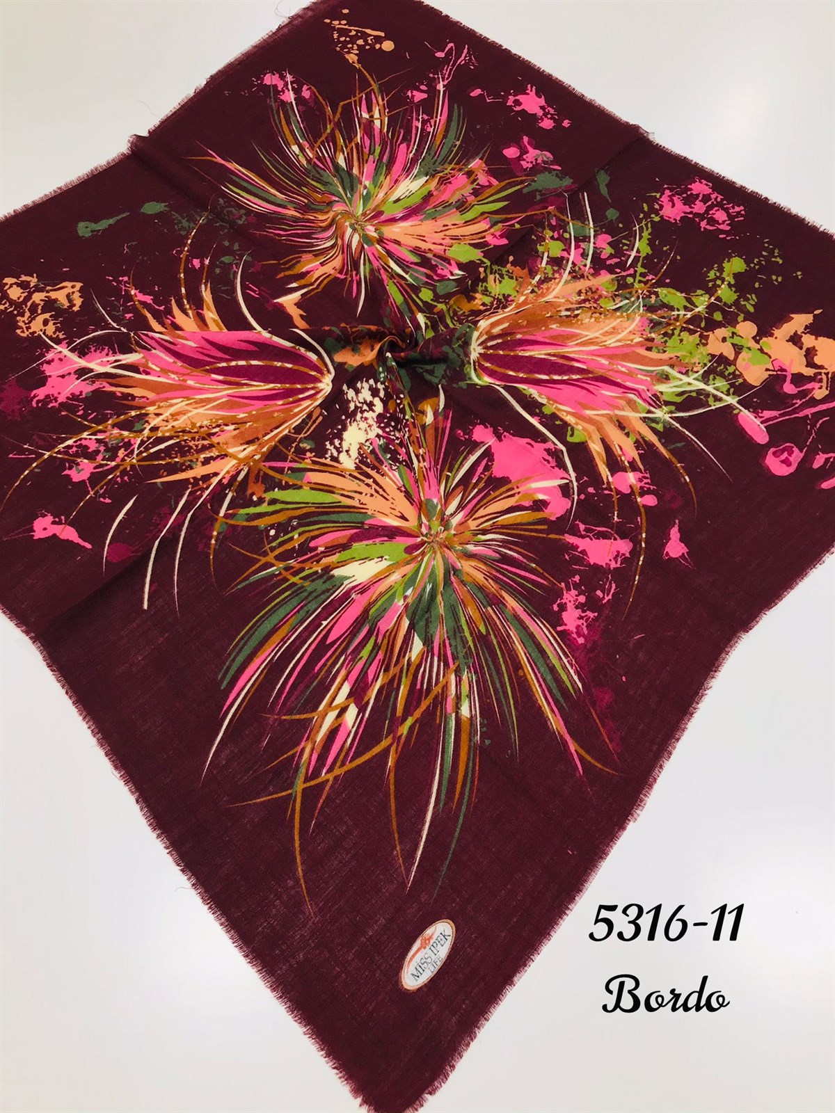 5316 Flamlı Pamuk Eşarp
