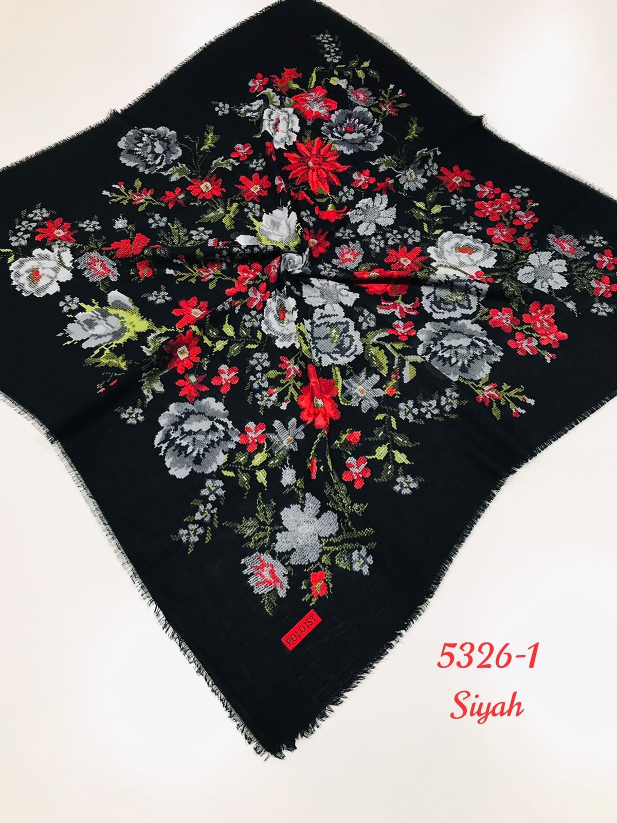 5326 Flamlı Pamuk Eşarp