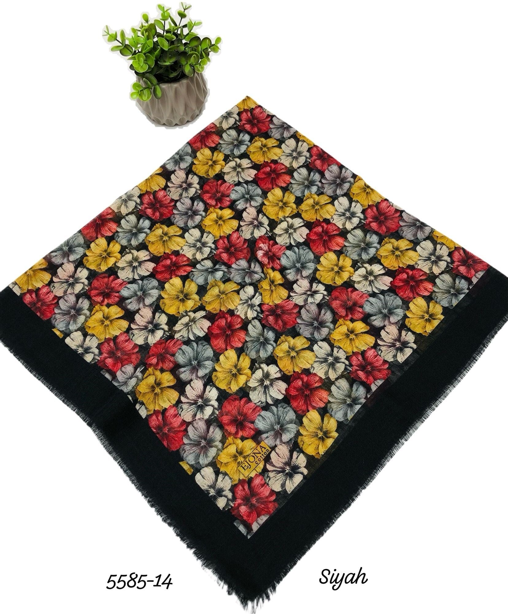 5585 Flamlı Pamuk Eşarp