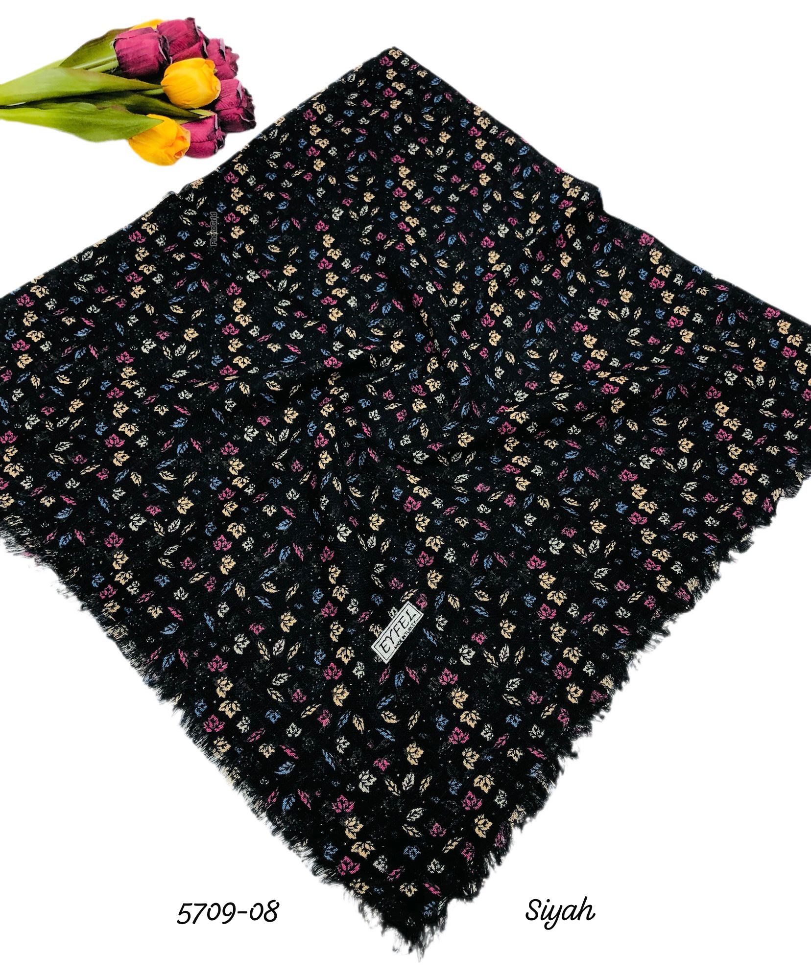 5709 Flamlı Pamuk Eşarp