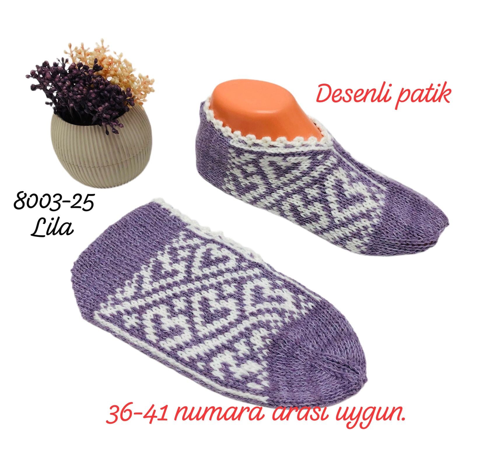 8003 Desenli Patik
