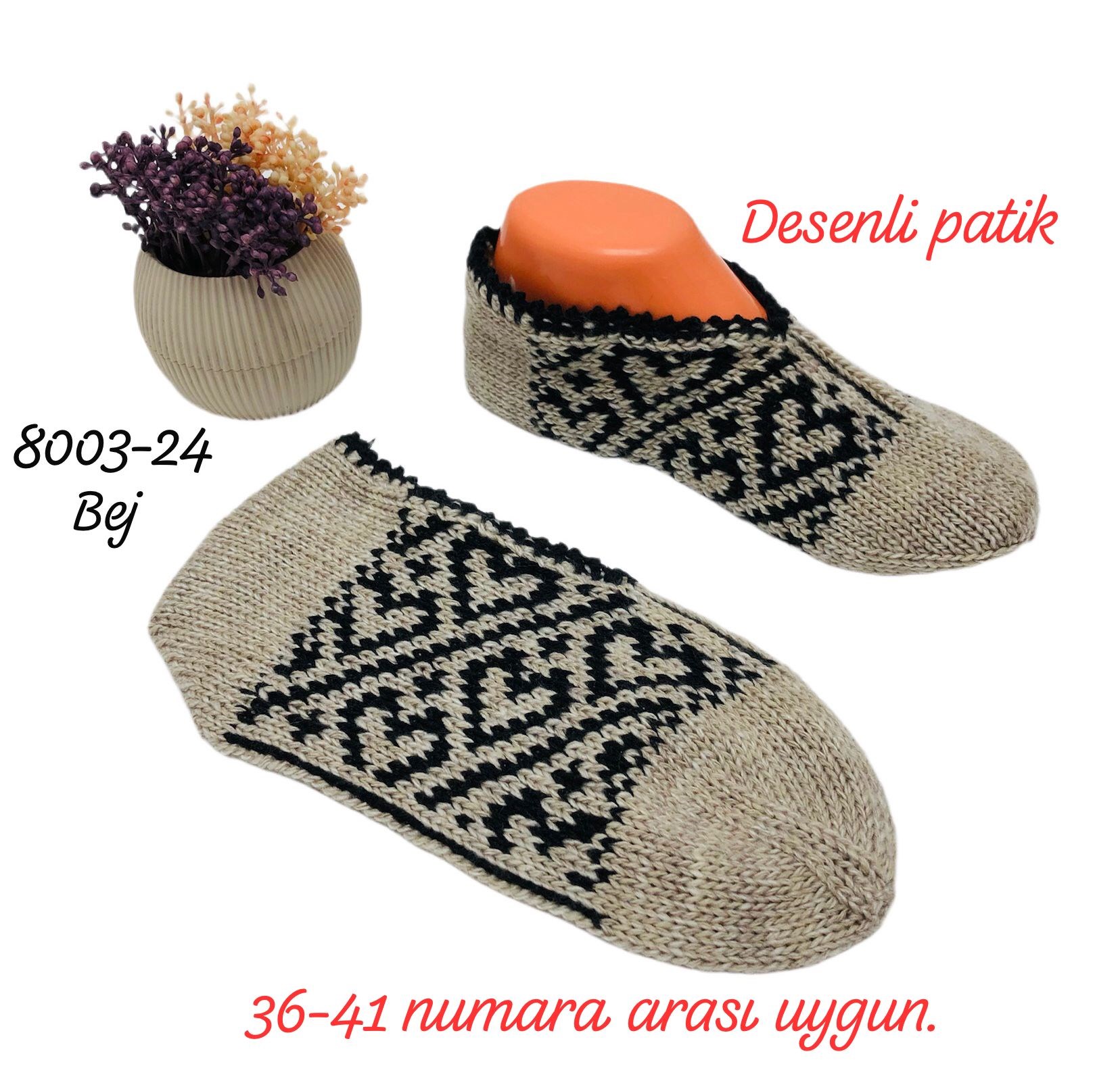8003 Desenli Patik