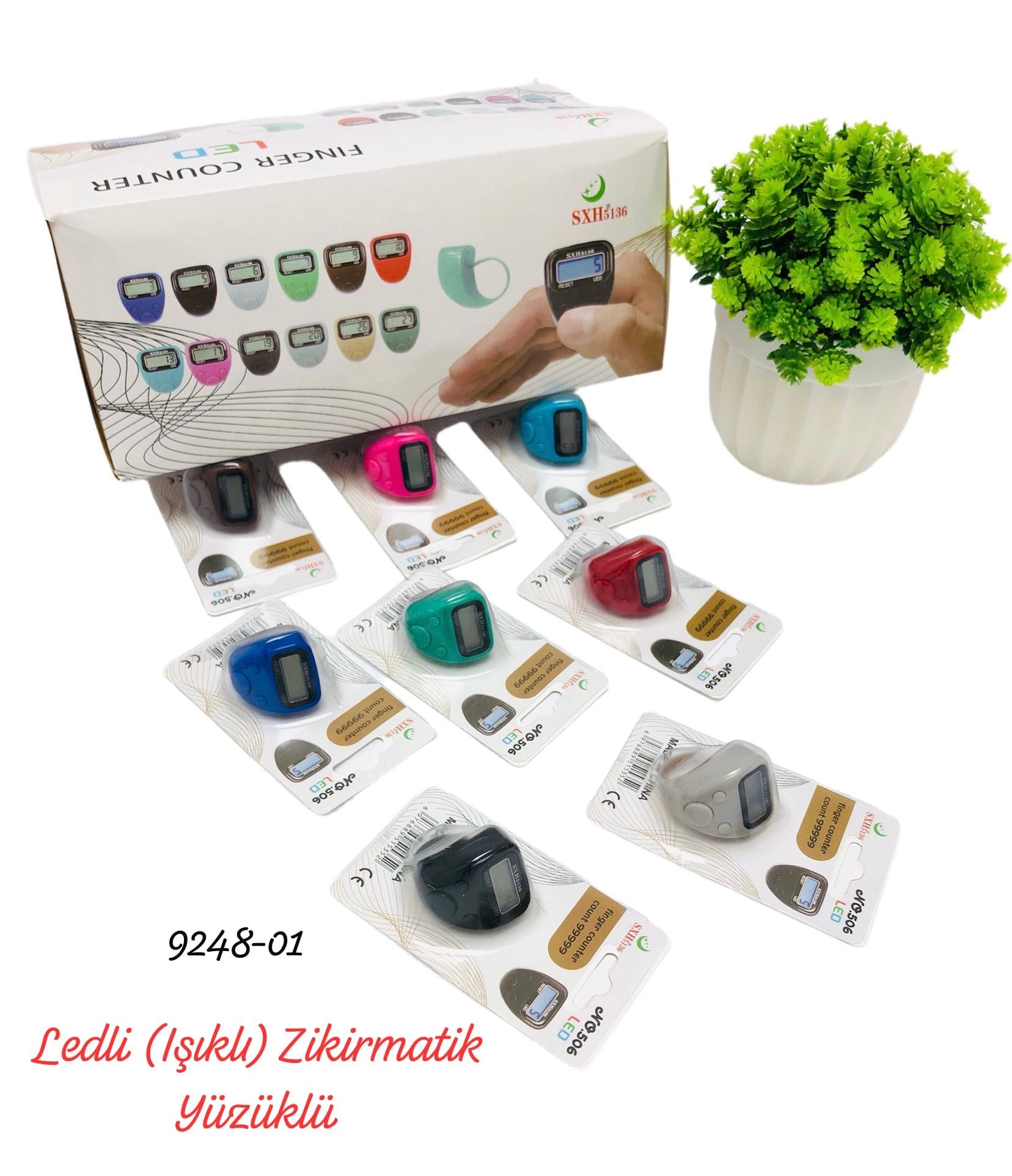9248 Ledli (Işıklı) Zikirmatik Yüzüklü