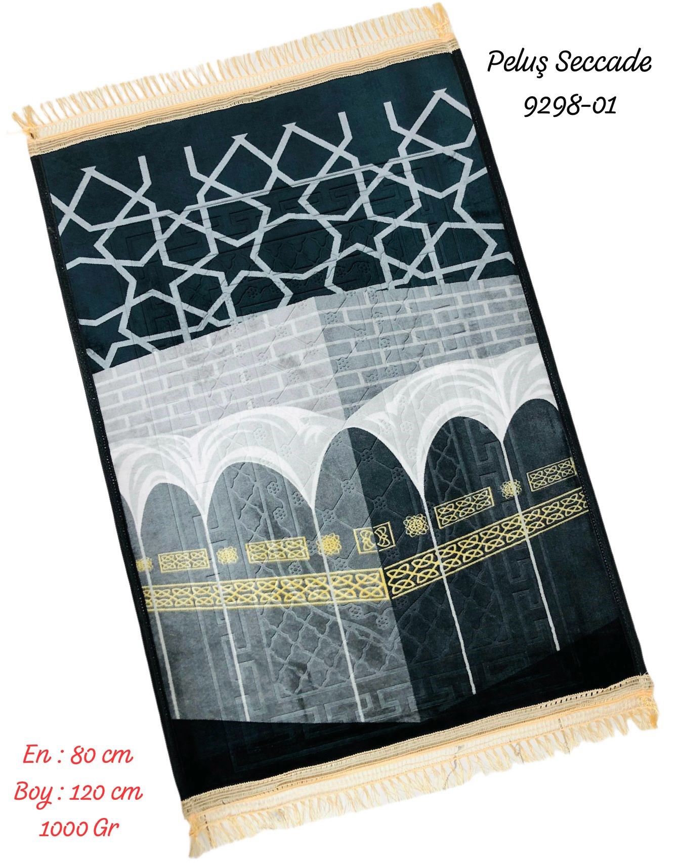 9298 Desenli Peluş Seccade Lüks