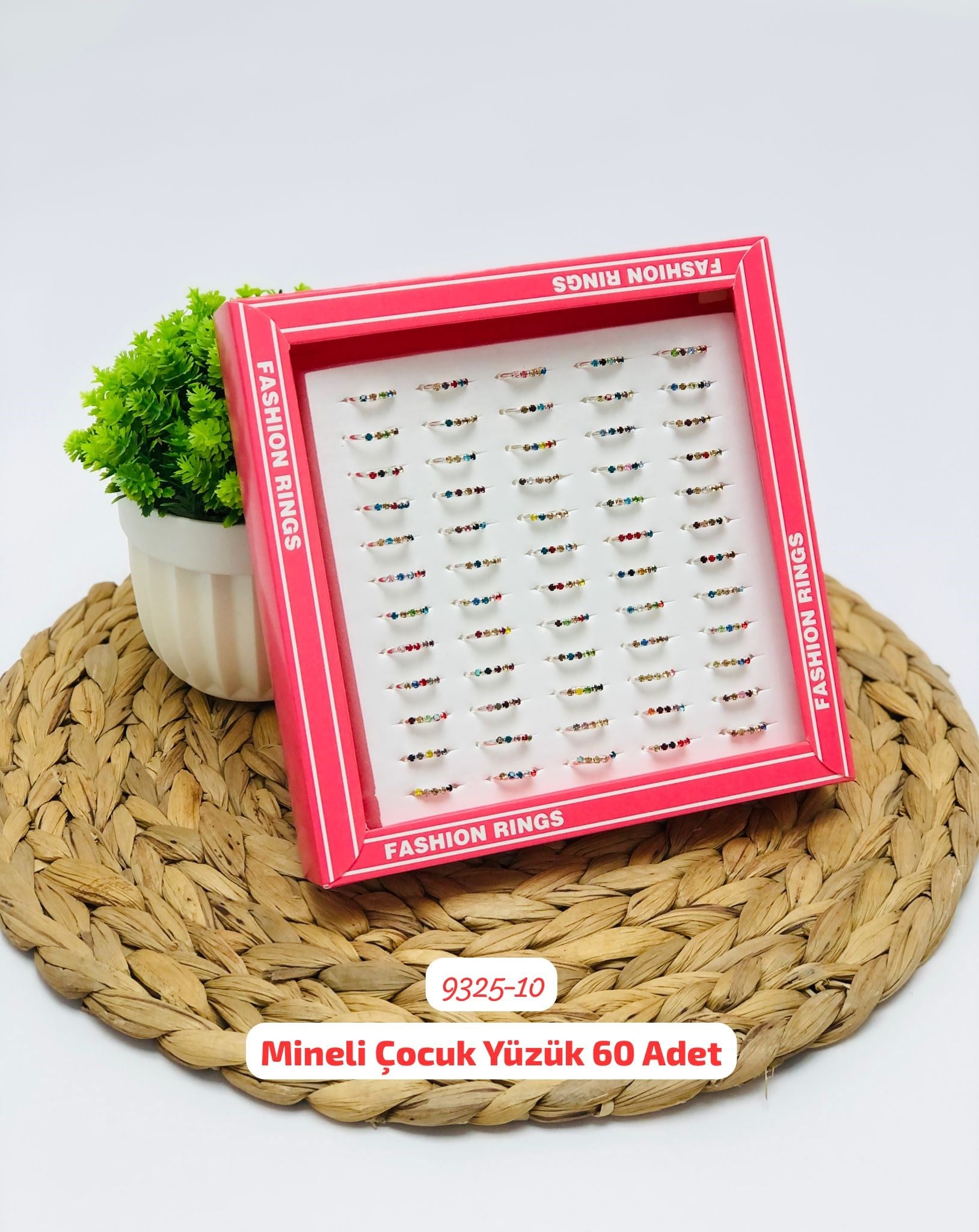 9325 Mineli Çocuk Yüzük 60 Adet