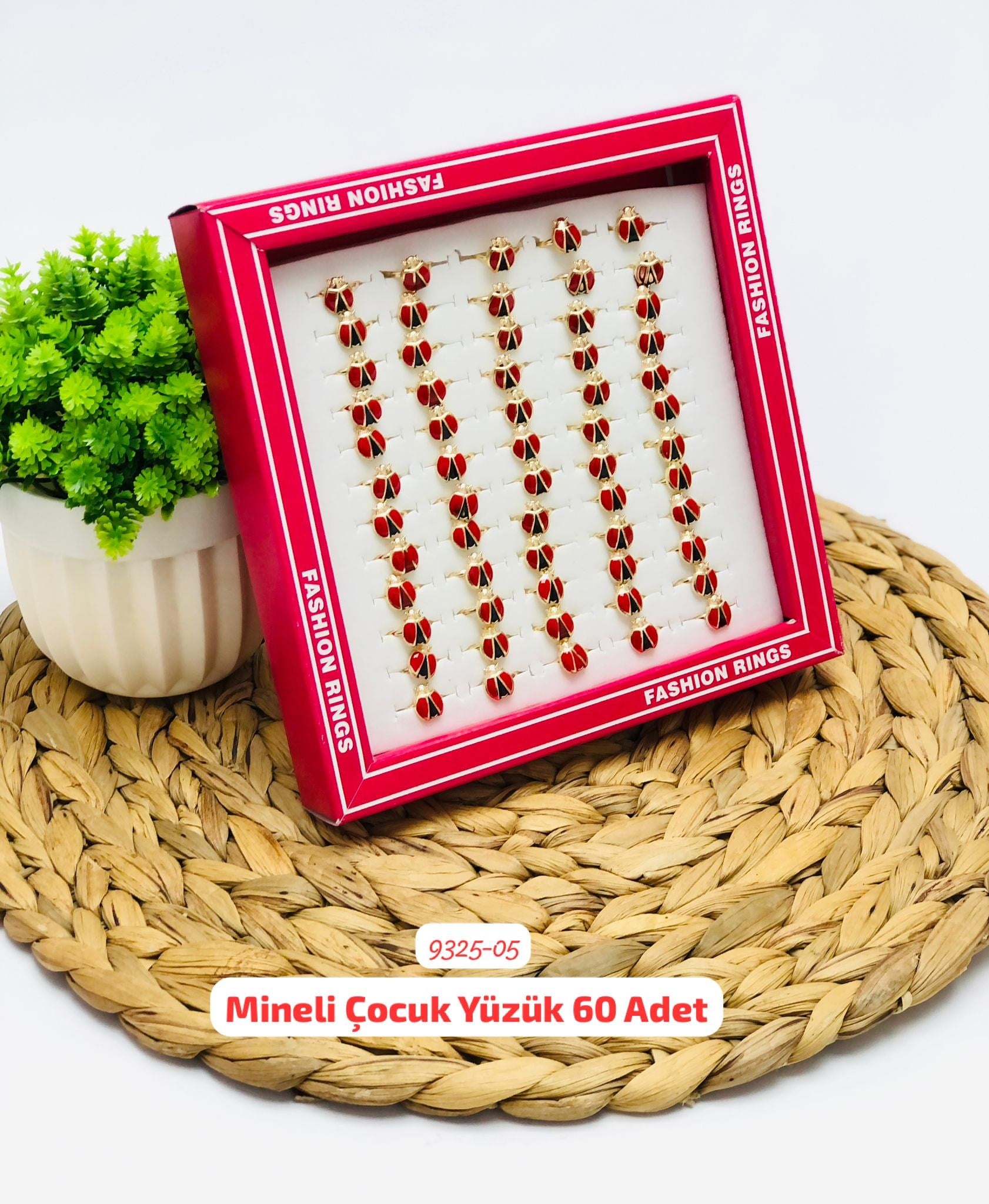 9325 Mineli Çocuk Yüzük 60 Adet