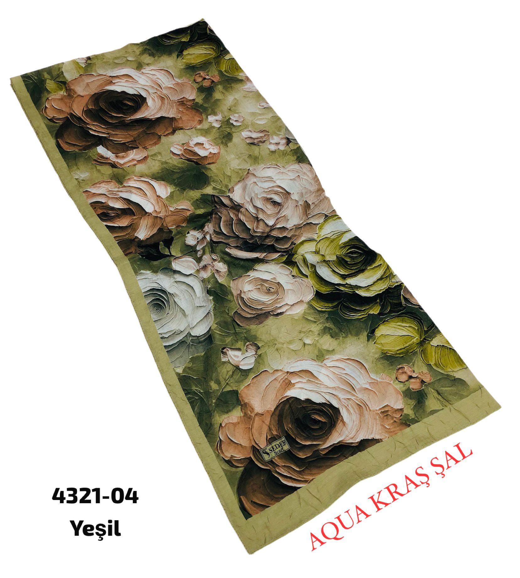 Aqua Kraş Desenli Bambu Kraş Şal Lüx