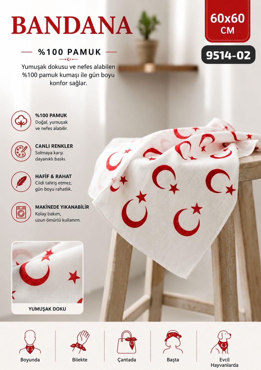 Ay Yıldız Bandana