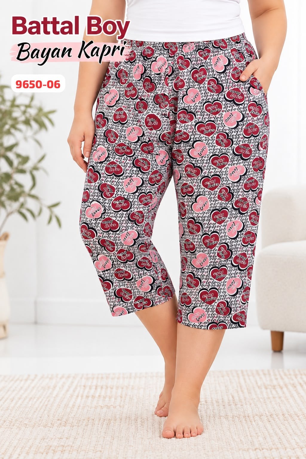 Battal Boy Kapri Pijama