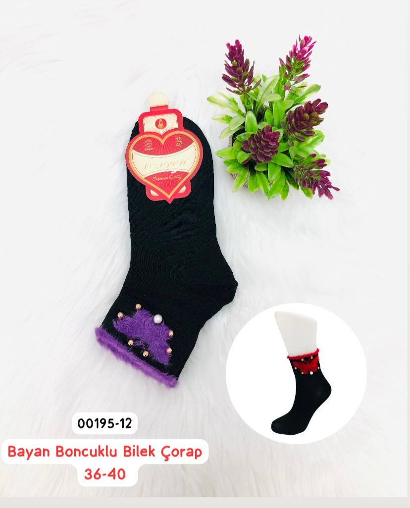 Bayan Boncuklu Bilek Çorap